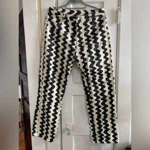Way stripe denim pants